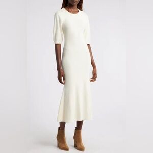 Treasure & Bond Pima Cotton Blend Sweater Dress In Ivory Dove